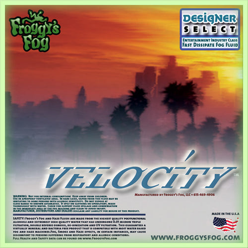 Velocity - Designer Select Fast Dissipating Fog Machine Fluid - 1 Gallon-FROGGYS FOG-The Tech Closet by DAVIS